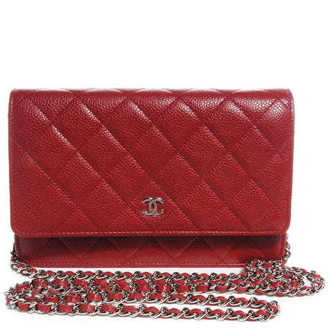 chanel halfmoon woc red|CHANEL Caviar Half Moon Wallet On Chain WOC Red.